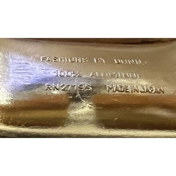 Mid Century Modern Fashions by Donna Gold Tone Aluminum Napkin Rings Set of 12 - Picture 3 of 3